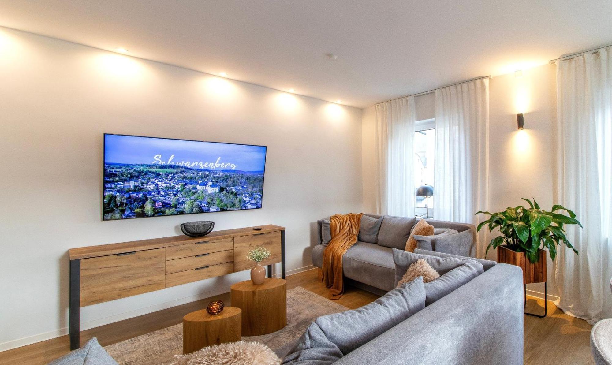 Stilvolles City-Apartment I Netflix I Wlan L Stellplatz I Zentral Schwarzenberg  Εξωτερικό φωτογραφία